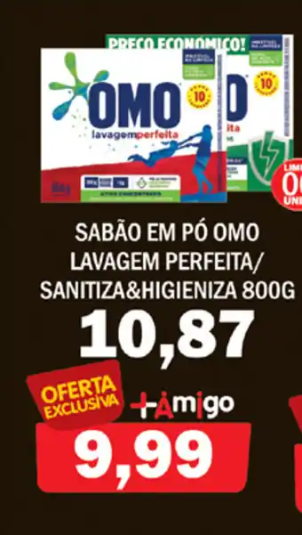 Sabao em Po Omo Lavagem Perfeita/ Santizi & Higieniza 800g