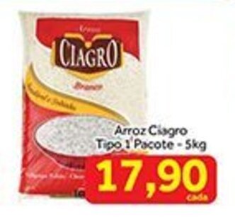 Shibata Supermercados Arroz Ciagro Tipo 1 pacote 5kg oferta