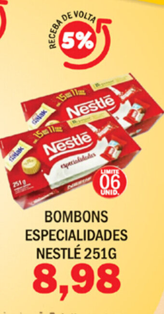 Supermercados Mendonça Bombons Especialidades Nestle 251g oferta