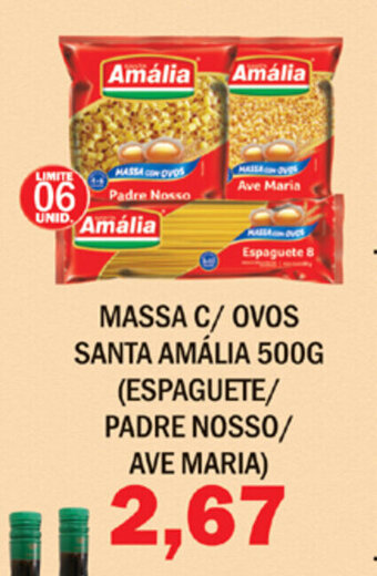 Supermercados Mendonça Massa c/ ovos Santa Amalia 500g oferta