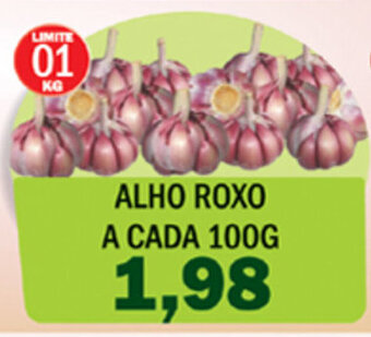 Supermercados Mendonça Alho roxo a cada 100g oferta