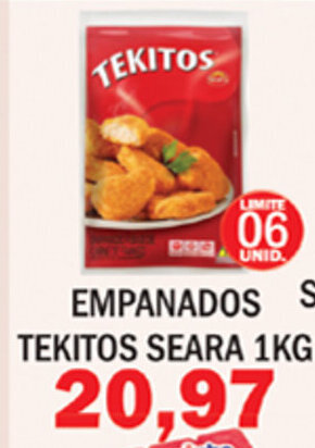 Supermercados Mendonça Empanados Tekitos Seara 1kg oferta
