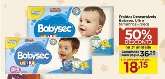 Carrefour Fraldas descartaveis babysec Ultra oferta