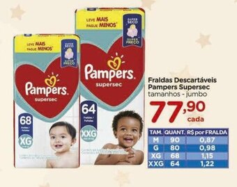 Carrefour Fraldas Descartaveis Pampers Supersec oferta