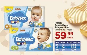 Carrefour Fraldas Descartaveis Babysec Ultra oferta