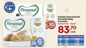 Carrefour Fraldas Descartaveis Personal Baby Premium oferta