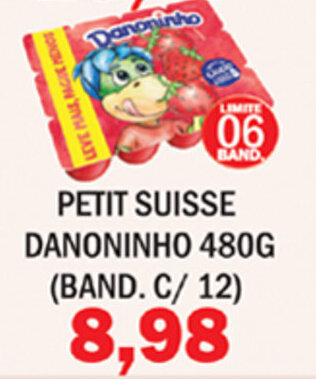 Supermercados Mendonça Petit Suisse Danoninho 480g (band. c/12) oferta
