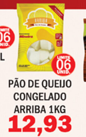 Pao de Queijo Congelado Arriba 1kg