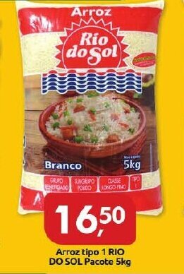Arroz Tipo 1 Rio Do Sol pacote 5kg