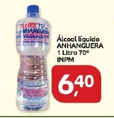 Supermercados Nori Alcool liquido Anhanguera 1L 70 INPM oferta