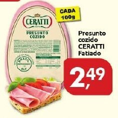 Presunto Cozido Cerratti fatiado 100g