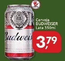 Supermercados Nori Cerveja Budweiser lata 350ml oferta