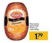 Coop Mortadela Defumada Seara a cada 100g oferta