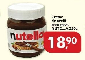 Supermercados Nori Creme de Avela com Cacau Nutella 350g oferta