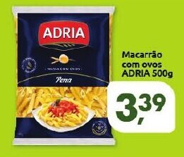 Supermercados Nori Macarrao com ovos Adria 500g oferta