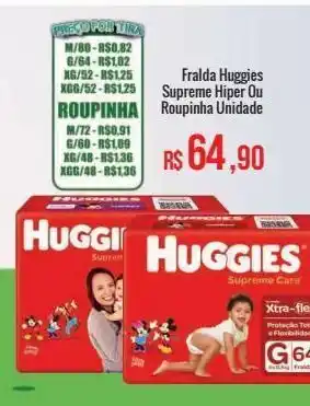 Fraldas huggies supreme hiper ou roupinha