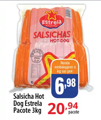 Salsicha Hot Dog Estrela pacote 1kg