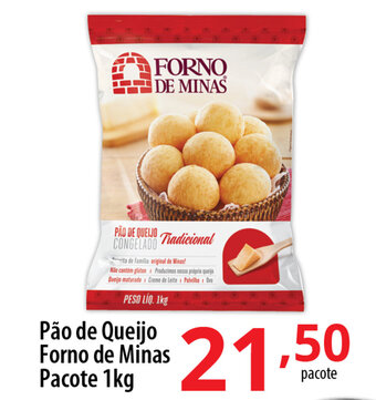Akki Atacadista Pao de Queijo Forno de Minas pacote 1kg oferta