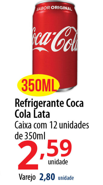 Akki Atacadista Refrigerante Coca Cola lata 350ml oferta