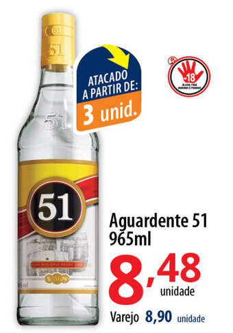 Akki Atacadista Aguardente 51 965ml oferta