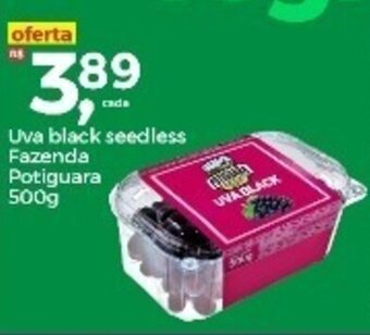 Frangolândia Uva Black Seedless Fazenda Potiguara 500g oferta