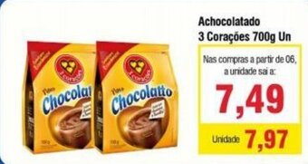 Spani Atacadista Achocolatado 3 Coracoes 700g un oferta