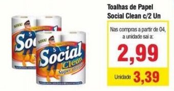 Toalhas de papel Social Clean c/2 un