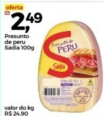 Presunto de peru Sadia 100g