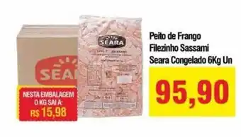 Spani Atacadista Peito de frango Filezinho Sassami Seara congelado 6kg un oferta