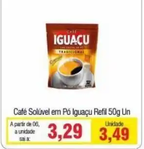 Cafe Soluvel em po Iguacu refil 50g un