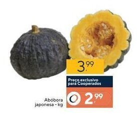 Coop Abobora Japonesa 1kg oferta