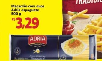 Extra Supermercado Macarrao com ovos Adria espaguete 500g oferta