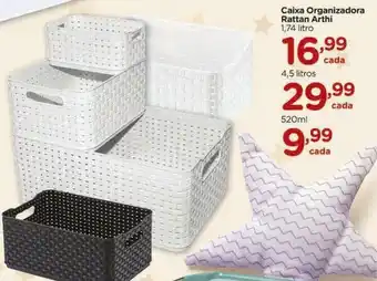 Carrefour Caixa Organizadora Rattan Arthi 4.5L oferta