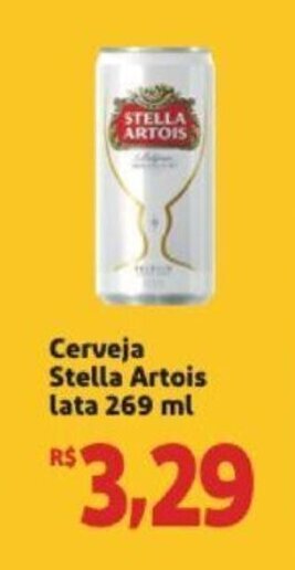 Extra Supermercado Cerveja Stella Artois lata 269ml oferta