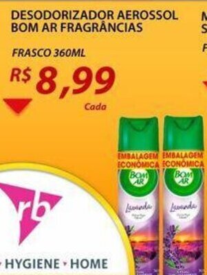 Desodorante Aerossol Bom Ar Fragrancias 360ml