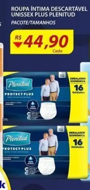 Roupa Intima Descartavel unissex Plus Plenitud