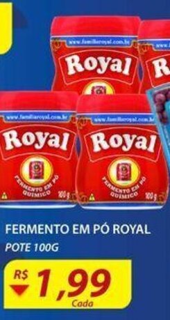 Assaí Atacadista Fermento em po Royal 100g oferta