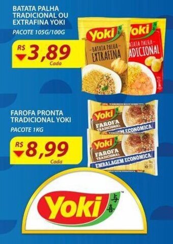 Assaí Atacadista Batata Palha Tradicional ou Extrafina Yoki 105g/100g oferta
