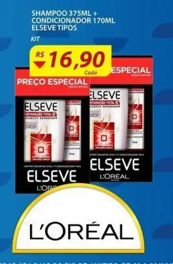 Assaí Atacadista Shampoo 375ml + Condicionador 170ml Elseve tipos oferta