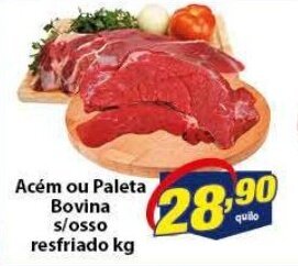 Vencedor Atacadista Acem ou Paleta Bovina s/osso resfriado 1kg oferta