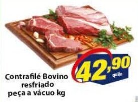 Vencedor Atacadista Contrafile Bovino resfriado peca a vacuo 1kg oferta