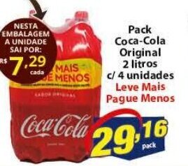 Vencedor Atacadista Pack Coca Cola Original 2L c/4 unidades oferta