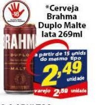 Vencedor Atacadista Cerveja Brahma Duplo Malte lata 269ml oferta