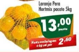 Vencedor Atacadista Laranja pera Hortmix pacote 5kg oferta