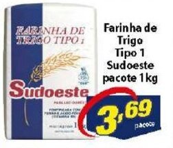 Vencedor Atacadista Farinha de trigo tipo 1 Sudoeste pacote 1kg oferta