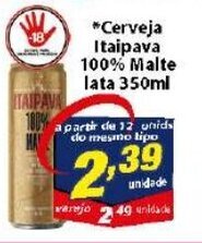 Vencedor Atacadista Cerveja Itaipava 100% Malte lata 350ml oferta