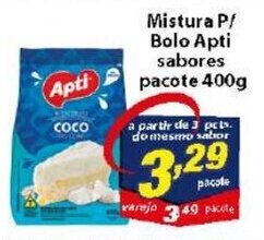Vencedor Atacadista Mistura p/ Bolo Apti Sabores pacote 400g oferta