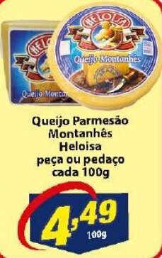 Vencedor Atacadista Queijo parmesao montanhes Heloisa peca ou pedaco 100g oferta