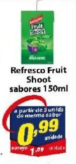 Vencedor Atacadista Refresco Fruit Shoot sabores 150ml oferta