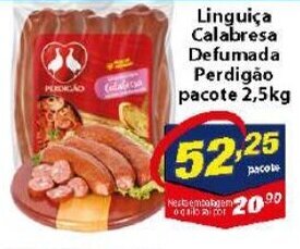 Vencedor Atacadista Linguica Calabresa Defumada Perdigao pacote 2.5kg oferta